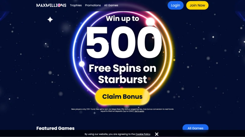 Max Millions Homepage
